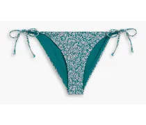 Kate Liberty-print low-rise bikini briefs - Green