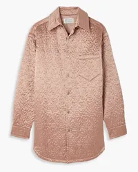 Maison Margiela Oversized quilted satin shirt - Metallic Metallic