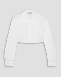 COPERNI Cropped cotton-poplin shirt - White White