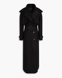 Alberta Ferretti Double-breasted wool-blend felt coat - Black Black