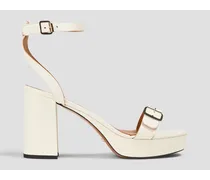 Concesio leather platform sandals - White
