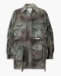 ATTICO Fern camouflage-print denim jacket - Green Green