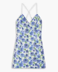 Alice + Olivia Alice Olivia - Tayla brocade mini dress - Blue Blue