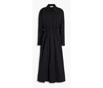 Elenor cotton-poplin midi shirt dress - Black