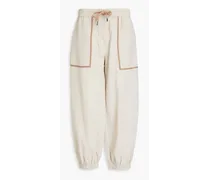 Cropped shell track pants - Neutral