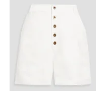 Linen-blend shorts - White
