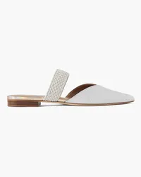 Malone Souliers Maisie cord-trimmed metallic jacquard point-toe flats - Metallic Metallic