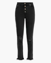 Retrofête Dax distressed mid-rise skinny jeans - Black Black