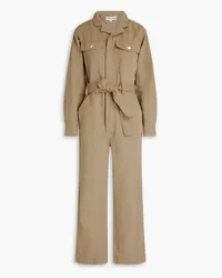 Alex Mill Mel belted cotton and linen-blend twill jumpsuit - Neutral Neutral