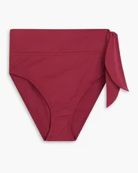 Zimmermann Knotted high-rise bikini briefs - Burgundy Burgundy