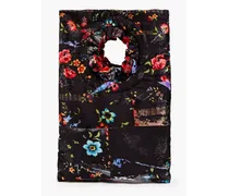 Lola floral-print satin-jacquard tote - Black