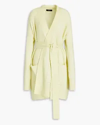 Joseph Luxe ribbed cotton, wool and cashmere-blend cardigan - Yellow Yellow