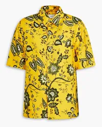 Erdem Felipe floral-print linen shirt - Yellow Yellow