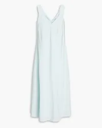 Vince Lyocell-blend twill midi dress - Blue Blue