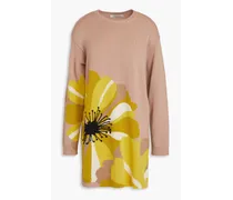 Intarsia-knit cashmere sweater - Neutral