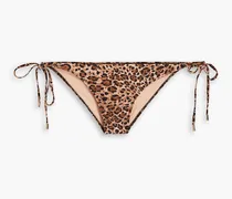 Florence leopard-print low-rise bikini briefs - Animal print