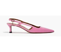 Patent-leather slingback pumps - Pink