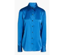 Antonia satin shirt - Blue