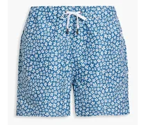 Charles short-length floral-print swim shorts - Blue