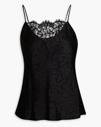 Rosetta Getty Lace-trimmed satin-jacquard camisole - Black Black