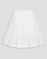 Simone Rocha Ruffled cloqué mini skirt - White White