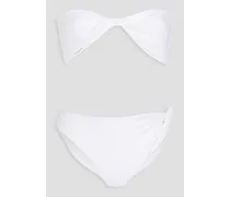 Twisted bandeau bikini - White