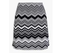 Intarsia-knit mini skirt - Black