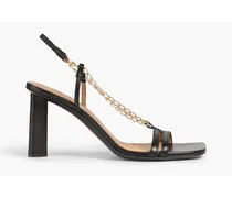 Le Tati chain-embellished leather sandals - Black
