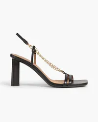 Frame Denim Le Tati chain-embellished leather sandals - Black Black