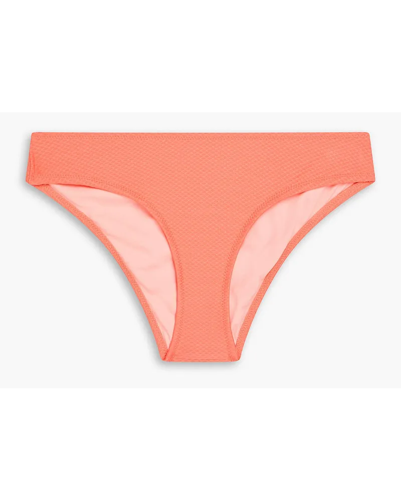 Heidi Klein Stretch-piqué low-rise bikini briefs - Orange Orange
