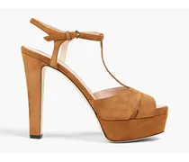 Royal suede platform sandals - Brown