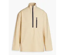 Le Haut cotton-blend twill half-zip jacket - Neutral