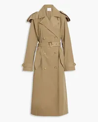 tibi Ambrose cotton-blend gaberdine trench coat - Green Green