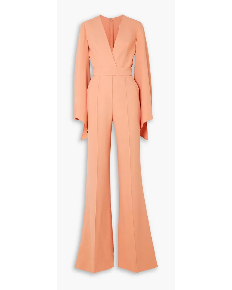 Elie Saab Belted cady jumpsuit - Orange Orange