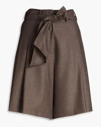 Gentryportofino Pleated wool and cashmere-blend shorts - Neutral Neutral