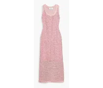 Eliana marled open-knit midi dress - Pink