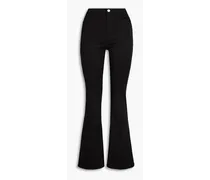 Le High Flare high-rise flared jeans - Black