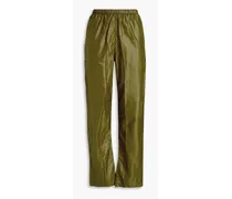 Shell straight-leg pants - Green