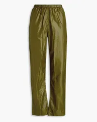 Ganni Ripstop straight-leg pants - Green Green