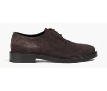 Perforated suede brogues - Purple