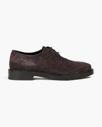 TOD'S Perforated suede brogues - Purple Purple