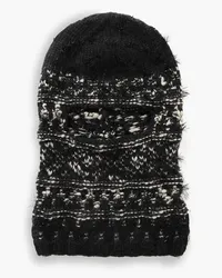 Stella McCartney Bouclé-knit wool balaclava - Black Black