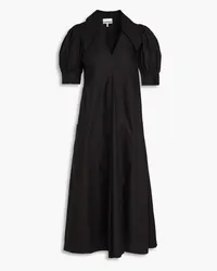 Ganni Cotton-poplin midi dress - Black Black