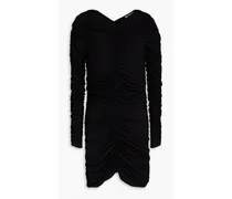 Juneaux ruched jersey mini dress - Black