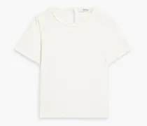 Sola braid-trimmed cotton-jersey T-shirt - White
