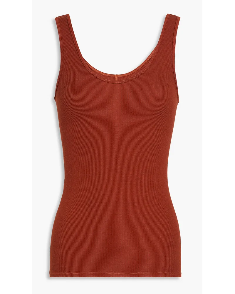 Enza Costa Ribbed jersey tank - Red Red