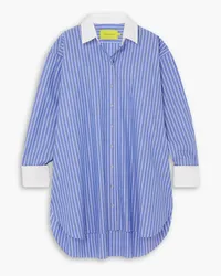 Marques ' Almeida Oversized striped cotton-poplin shirt - Blue Blue