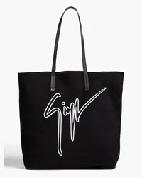 Giuseppe Zanotti Embroidered felt tote - Black Black