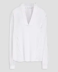 IRO Lace-trimmed crepe blouse - White White