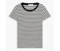 Prospect striped linen-blend jersey T-shirt - Black